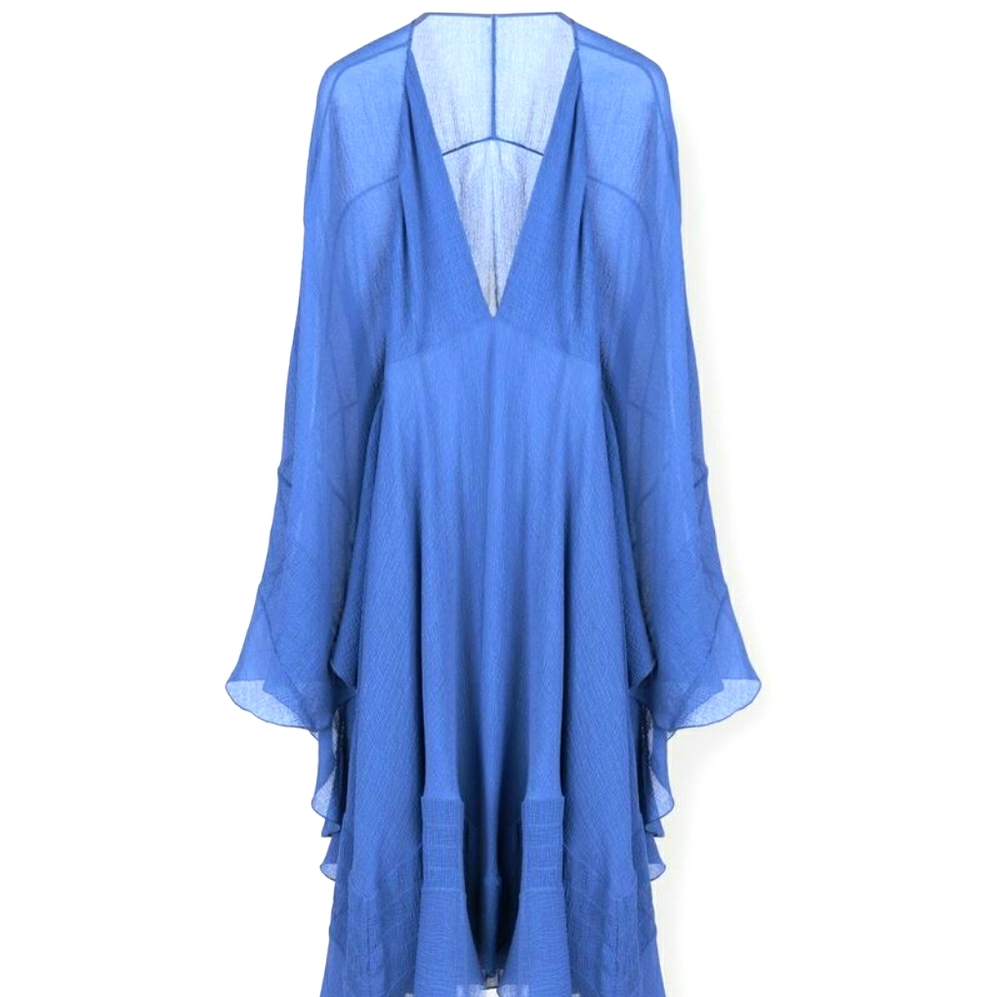 *SOLD*Chloe crepe V-neck cape dress*SOLD*